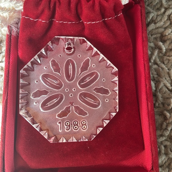 Vintage Waterford Crystal 1988 Christmas Ornament Five 5 Golden Rings - Picture 4 of 5